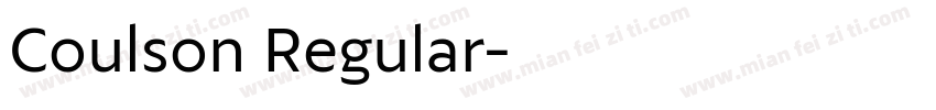 Coulson Regular字体转换